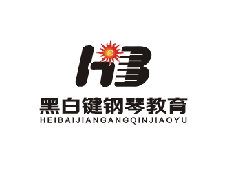 鄭國麟的黑白鍵鋼琴教育logo設計