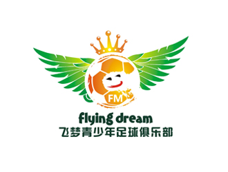 飛夢青少年足球俱樂部（flying dream）logo設(shè)計(jì)