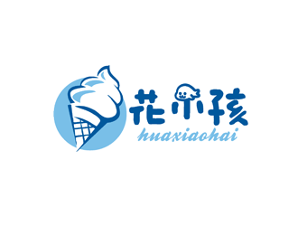 花小孩 甜品店logo設(shè)計