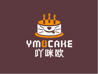 吖咪歐YMOCAKE蛋糕logo設(shè)計