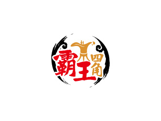 霸王四角白酒logologo設計