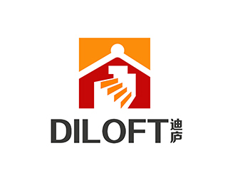 潘樂(lè)的迪廬；DILOFT 對(duì)稱標(biāo)志logo設(shè)計(jì)