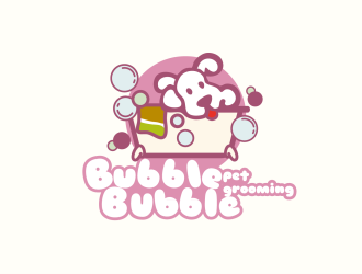 bubble bubble pet groominglogo設(shè)計(jì)