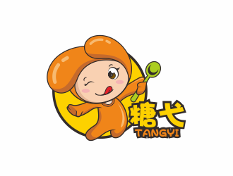 糖弋液態(tài)糖漿卡通人物logo設計