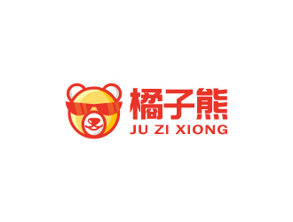 周金進的橘子熊科技產品卡通logo設計