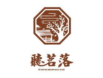 聽(tīng)茗落普洱茶葉品牌logo設(shè)計(jì)logo設(shè)計(jì)