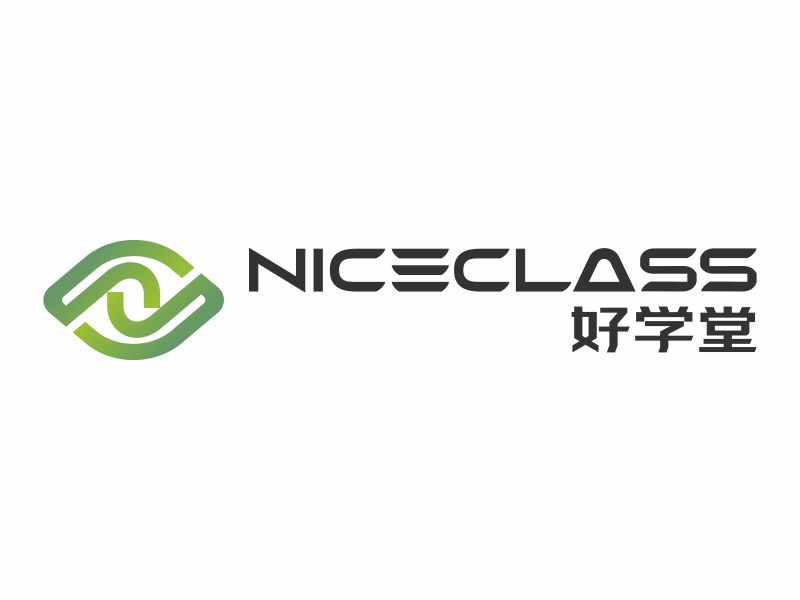 英文名字是“Niceclass ”，中文名字是“好學(xué)堂”logo設(shè)計(jì)