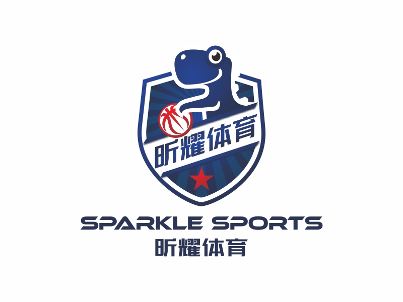 陳國偉的昕耀體育，副標(biāo)題：SPARKLE SPORTSlogo設(shè)計